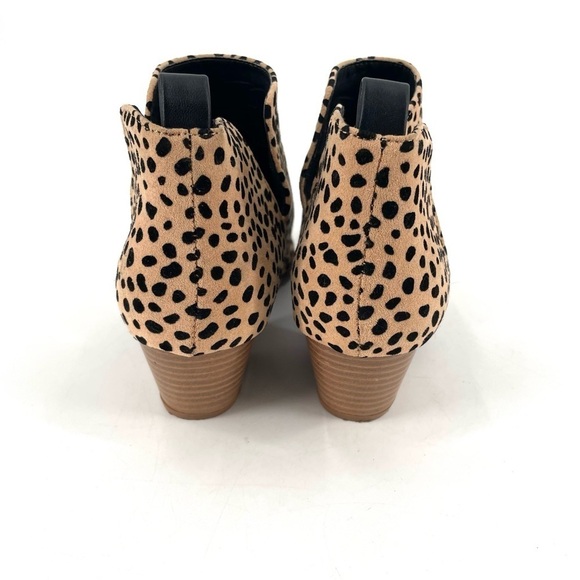 LULUS Marca Vegan Tan and Black Cheetah Print Cutout Slip On Ankle Booties - Picture 6 of 7